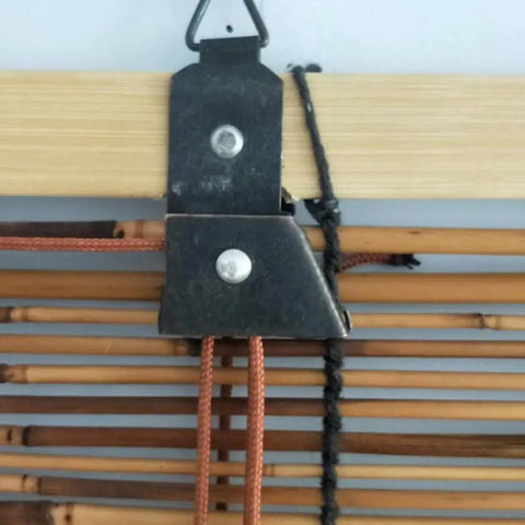 Top Tier Roller Shade Lift Cords and Bamboo Shade Strings for Smooth Pull Replacement Kit on wood blinds.