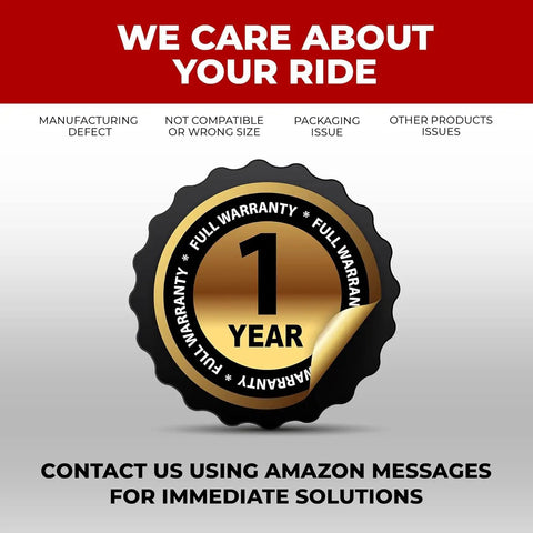 1-year full warranty badge for 27.5 Inch Bike Inner Tubes 2 Pack Fits Mountain And Hybrid Bikes From 2.0 To 2.6 Inch Tires