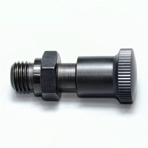 Heavy Duty M16 Index Plunger With Knurled Coiled Spring Locking Pin And Socket Head Screw For Industrial Jigs close-up of robust carbon steel pin