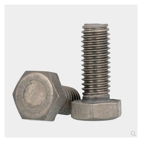 10 Pack M10 Titanium Hex Bolts 40mm Ta2 Grade Heavy Duty Fasteners Rust Proof Din 933 Standard side view of two bolts