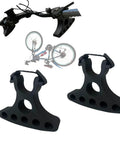 Plug-And-Play Handlebar Mounted Bike Repair Stands Pair, 25kg Load, No Riding Interference, Fits 30-35mm Handlebars, Black