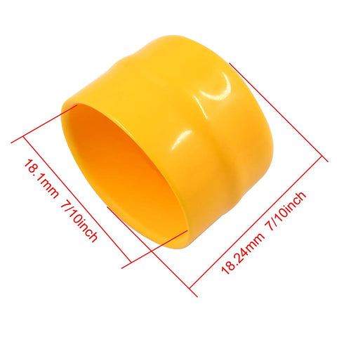 Premium Pair Of Front Axle Cap Bearing Replacements Replace M143338 For John Deere Garden Tractors yellow bearing cap, 18.1mm inner diameter.