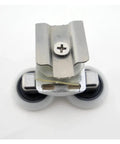 Hella Smooth Gliding V Grooved Door Roller Slick Nylon Pulley For Sliding Glass Doors Bath Track Hardware Replacement Part, top view showing wheels.