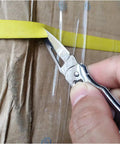 Person using Rock Solid Six Pack Sharp Folding Pocket Knives Tough As Nails Stainless Steel Blades to cut tape on a package.