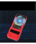 Professional Digital Wall Scanner And Stud Finder With Pinpoint Live Wire Detection showing the back and sensor area in red.