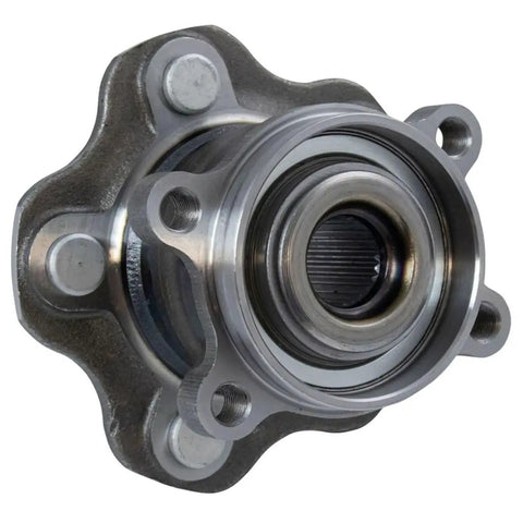Heavy Duty Four Piece Wheel Hub And Bearing Assembly Kit Front And Rear Seamless Swap For Nissan Rogue 2.5L And 2.0L Years 2014 To 2019 Includes BHA58440 close-up of bearing hub