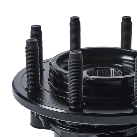 Hella Durable E Coated Front Wheel Hub Assembly 2 Pack For Dodge Ram 5.9L Cummins 4WD 2003 2005 close-up view with bolts.
