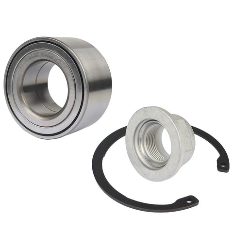 Heavy Duty Front Wheel Bearing And Hub Assembly Pair Compatible With 2007 To 2010 Ford Edge And Lincoln Mkx showing bearing, nut, and seal.
