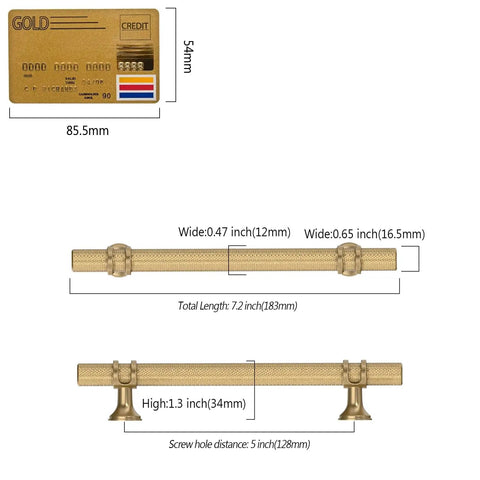 Top Shelf Ten Pack Champagne Bronze Cabinet Pulls Knockout 5 Inch Knurled Drawer Handle specifications for heavy-duty kitchen hardware.