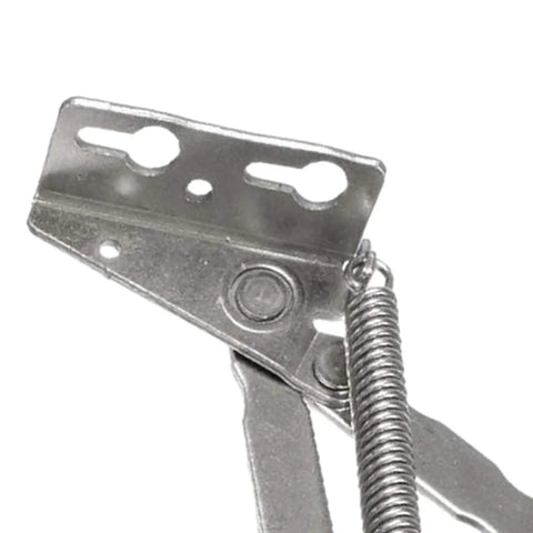 Close-up of metal hinge from Two Pack Foldable Bed Lifting Brackets With 80 Degree Hinges, Heavy Duty Bed Lift Supports.