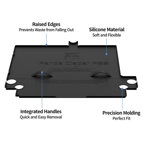 No Sweat Filament Waste Collection Mat For Bambu Lab H2D H2S H2C Prints showing raised edges and integrated handles.