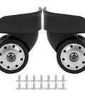 A88 Multi Hole Wheel Replacement Set for Small Black Trolley Suitcases Universal Caster Wheels with 14 Mounting Screws