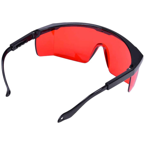 Professional Impact Resistant Red Laser Viewing Glasses That Slay Harsh Glare And Deliver Hella Dead Nuts Alignment On Demanding Job Sites Perfectly Compatible With GRL Series Measuring Tools side angle view