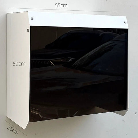 Top Shelf EV Charger Cover With Hella Tough Metal Shield For Wall Mount Stations, 55cm x 50cm x 25cm, protects from weather.