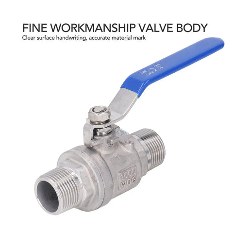 Top Shelf 3/4 Inch 304 Stainless Steel Ball Valve Built Tough For Heavy Duty Plumbing With Slick Manual Lever And Rock Solid 1000 Psi Reliable Design.