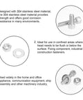 Top Shelf Solid 66 Piece 1/4-20 Hex Socket Head Cap Screw And Nut Washer Assortment Kit Packed With 304 Stainless Steel Bolts and washers.