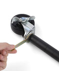 Tough-As-Nails 3 Inch Heavy-Duty Caster Wheels With Adapters 1/4-20 Threaded Stem showing black rubber wheel and locking mechanism.