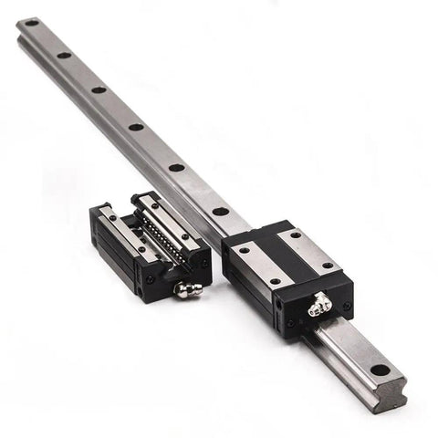 Built Tough HSR45 Linear Guide Rail 2300mm For CNC Routers with HSR45CR carriage blocks and steel slide rail.