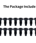 Rock Solid Door Hinge Bolts Screws Kit For Jeep Wrangler JK JKU JL JLU And Gladiator JT 2007 To 2023 16 Piece set of black plated screws.