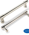 Top Tier Polished Nickel Cabinet Pulls Center To Center 3-3/4 Inch 96Mm Gang Pack 10 Heavy Duty Zinc Alloy Kitchen Handles, close-up view.