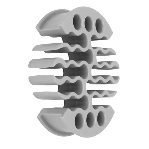 Game Changer 30 Slot Cable Comb Block Tames Wire Chaos And Keeps Cat 6 Rigs Slick And Easy To Trace Without Nasty Knots Grey Stackable Wire Manager side view