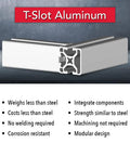 Kickass 1.5 Inch Tri Slotted Aluminum Extrusion Profile Featuring Three Smooth T Channels For Heavy Duty Linear Motion Rails And Custom Workshop Builds In 48 Inch Black Anodized Finish, close-up of T-slot design.
