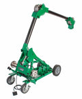 Heavy Duty Mobile Versi Boom Pulling Kit for Tough Job Site Material Handling and Cable Rigging with green steel frame