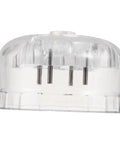 Heavy Duty Smoke Detector Disassembly Bowl And Replacement Adapter Head With Ridged Sure Grip For Pro Crews And Property Managers Tool Bag Ready Design seen from the side.