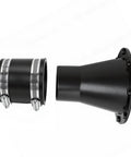 Quick Connect Magnetic Dust Hose Coupler 2.5 Inch With Rubber Cuff For Fast Shop Vac Attachment Woodworking Dust Collector Connector Secure Fit Workshop Setup Ease, showing coupler and rubber cuff.