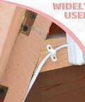 Dang Sturdy Wire Shelf Loop Clips Pair With 100 Matching Screws Heavy Duty Shelving Brackets for cable securing on wood.