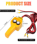 Beefed Up Winch Controller With Push Button Remote For 1500 To 5000 Lbs Rugged Jobs 12V Electric Wired Capstan Handheld Controller Easy Replacement For Off Road Towing Accessories, yellow handheld wired remote with 8.2 ft and 4 ft cables