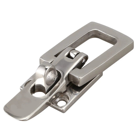 Premium Two Pack 316 Marine Grade Stainless Steel Boat Door Latch Catch And Anti Rattle Fastener Clamp close up view 70mm