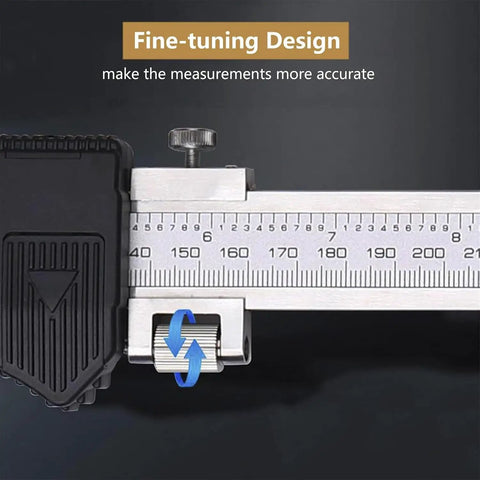 Close-up of Digital Caliper Measuring Tool 0-800mm/31.5 Inch Range showcasing fine-tuning design for accuracy.