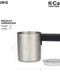 Non Dairy Milk Frother For K-Café Coffee Makers Only, Hot And Cold Frothing, 34-Ounce Capacity, Charcoal Finish