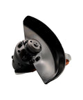 125 Mm Pneumatic Angle Grinder Polisher Sander With Turbo Trigger And Removable Canted Side Handle packs a durable black grinding pad.