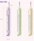 Upgraded Automatic Needle Threader Set 3 Pack, 2 In 1 Needle Threader And Seam Ripper For Hand Stitching shown in pastel colors