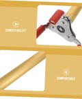 Close-up of No Sweat Smoke Sensor Removal Tool With Slick Aluminum Extension Pole showing compatibility and comfortable grip features.