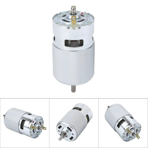 775 DC Motor High Torque High Speed With Double Ball Bearings Runs Like Butter At 12V Or 24V Delivers 20K Rpm Metal Housing for Robotics CNC Builds.