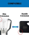 Replacement Lid With Handle Extension For BL660 Pitcher With Extended Rim Premium OEM Part Repacked By Enbizio Fits Only Newer Models