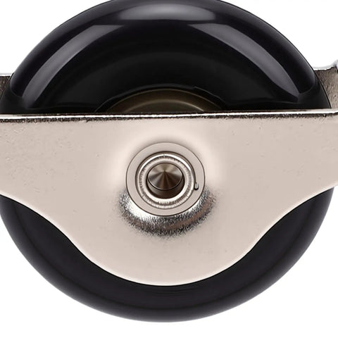 Pro Grade No Sweat Sliding Door Pulley Rollers Precision Engineered 40Mm Nylon Bearings close-up view of black roller and mount.