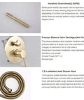 Smooth In Wall Shower Faucet With A Solid Handheld Sprayer And Single Handle Mixer Designed For Quick Home Makeovers And Zero Headache Diy Setup Right Now; includes handheld showerhead and pressure balance valve.