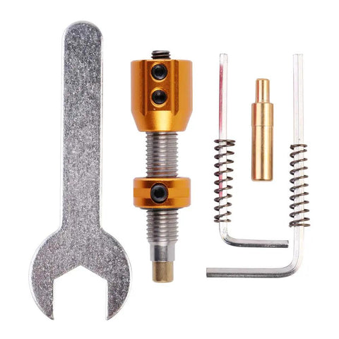 Straight Shooter Archery Screw In Pressure Button Adjustable Cushion Plunger with tools and components for setup and adjustment.