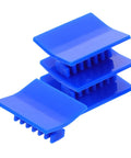 Blue plastic tabs from Four Piece Auto Body Dent Puller Kit With Manual Expansion And Portable Plastic Tabs For Auto Dent Removal And Sheet Metal Repair Tool Set