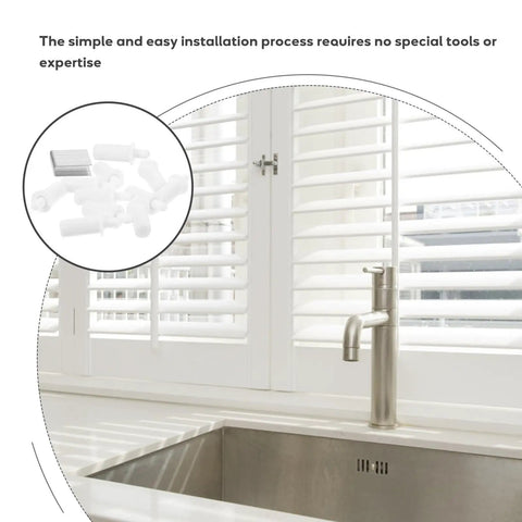Pro Grade Plantation Shutter Repair Kit Featuring Rugged Window Pins And Heavy Duty Metal Staples For Zero Sweat DIY Fixes and Snappy Room Refreshes Today with white precision parts.