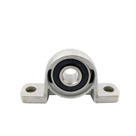 Shop Grade Spherical Roller Insert Bearing With Zinc Alloy Shaft Support Self Aligning Design, front view with black and silver color.