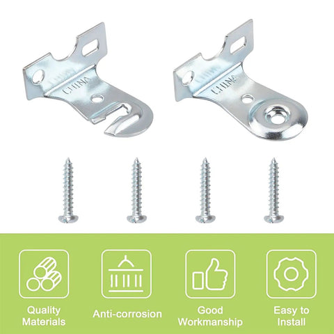 Heavy Duty Metal Roller Shade Bracket Two Pack Outside Mount Hardware Tough As Nails Solid Iron, includes mounting screws.