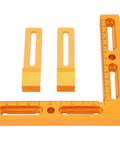 Precision Built T Slot Perforated Table System With Heavy Duty Aluminum Vise Clamps And Dope CNC Workpiece Positioning Fixture, orange aluminum square and clamps.