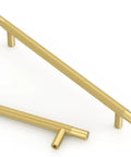 Kick Up Your Kitchen Vibes With These Slick Brushed Gold Knurled Cabinet Handles And Drawer Pulls A Top Shelf 10 Inch 10 Pack Heavy Duty Cupboard Hardware, brushed gold handles with knurled grip.