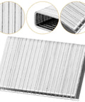 Close-up of a silver metal 60 Piece Top Shelf Shutter Tilt Rod Repair staple showing its ridged design and universal fit.