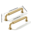 10 Pack 5 Inch Hole Center Brushed Gold Cabinet Pulls, heavy duty drawer handles, 5 inch size, rust proof matte satin.